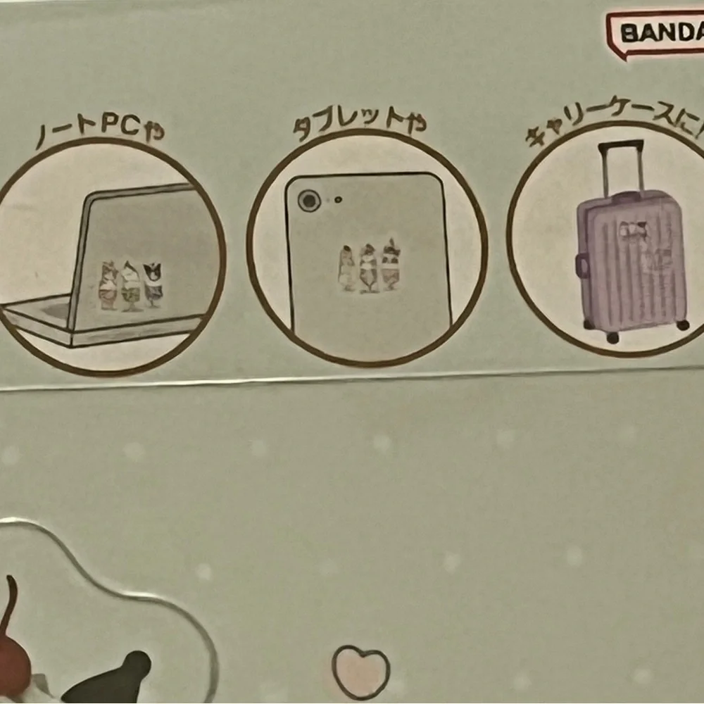 Mofusand/Sanrio Family Big Clear Stickers